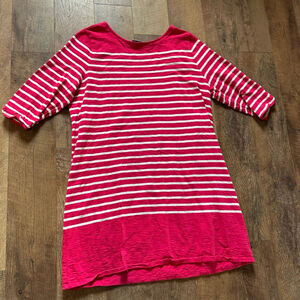 Women's Talbots Pink & White Striped dress 3X
